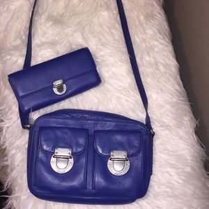 Fossil leather crossbody/wallet